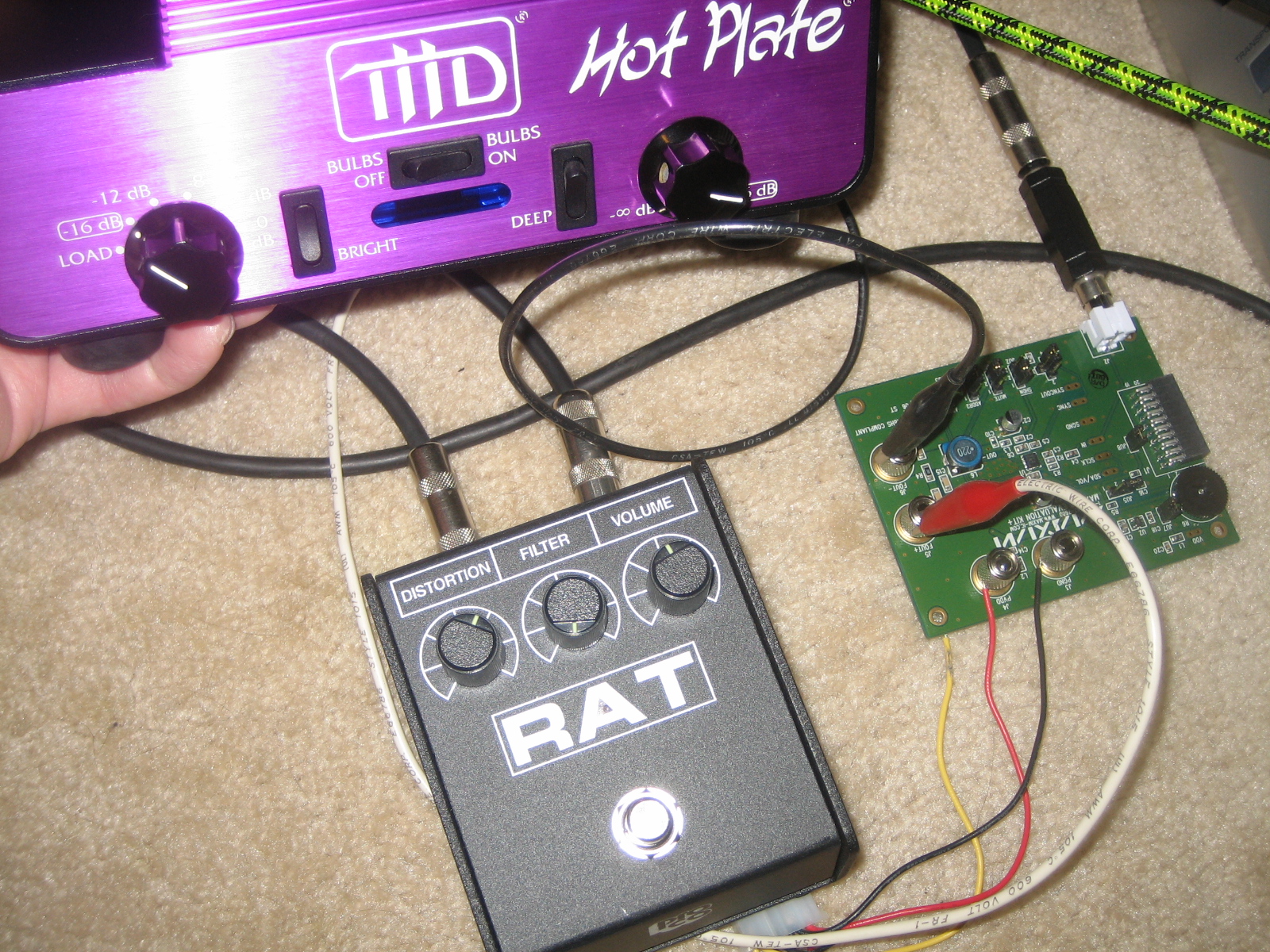 Maxim amp board running through THD hot plate